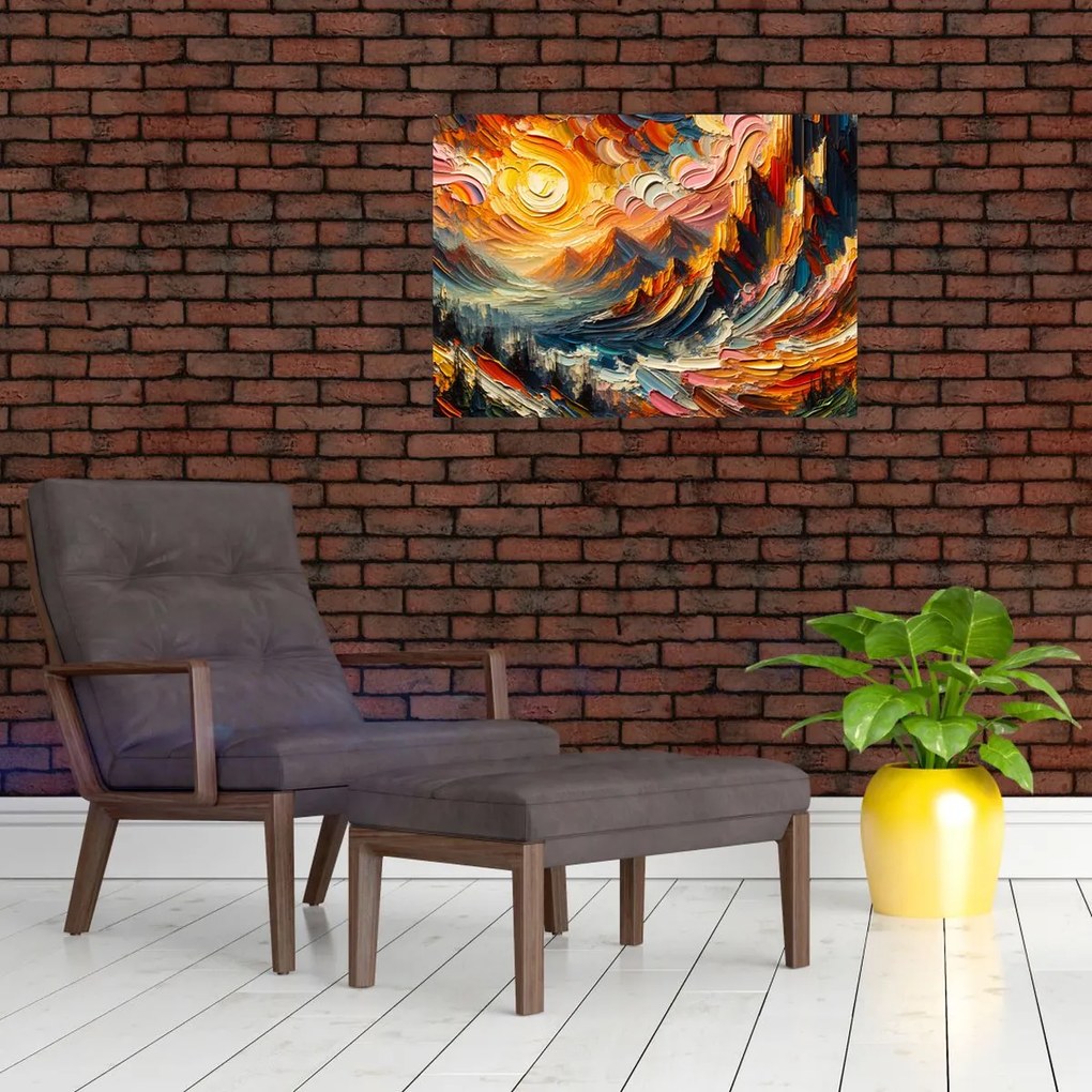 Kép - Hegyek, melyeket napfény ölel (70x50 cm)