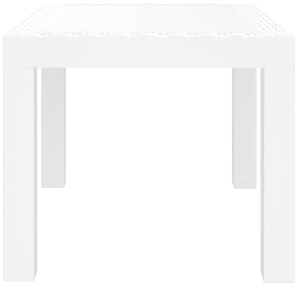 fehér PP kerti asztal 59 x 47 x 40 cm