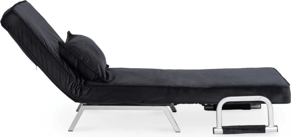 FOTEL BART Czarny Welurowy