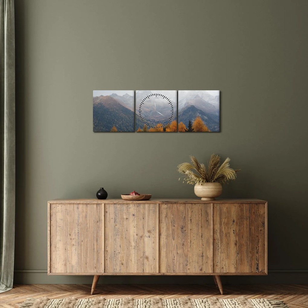 Kép - Kilátás a hegyre (órával) (90x30 cm)