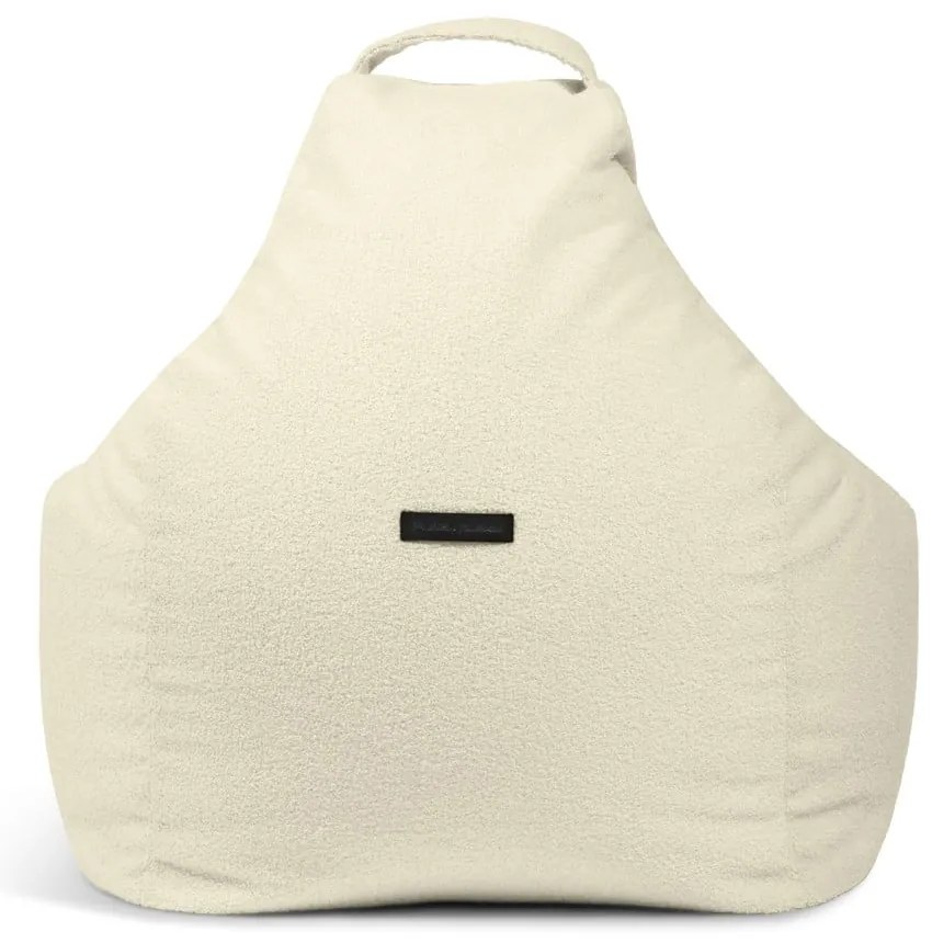 Krémszínű buklé babzsákfotel Play Amuse – SLOWDOWN