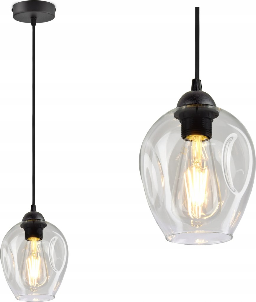 Függő lámpa Csillár Plafon lámpabúra Átlátszó