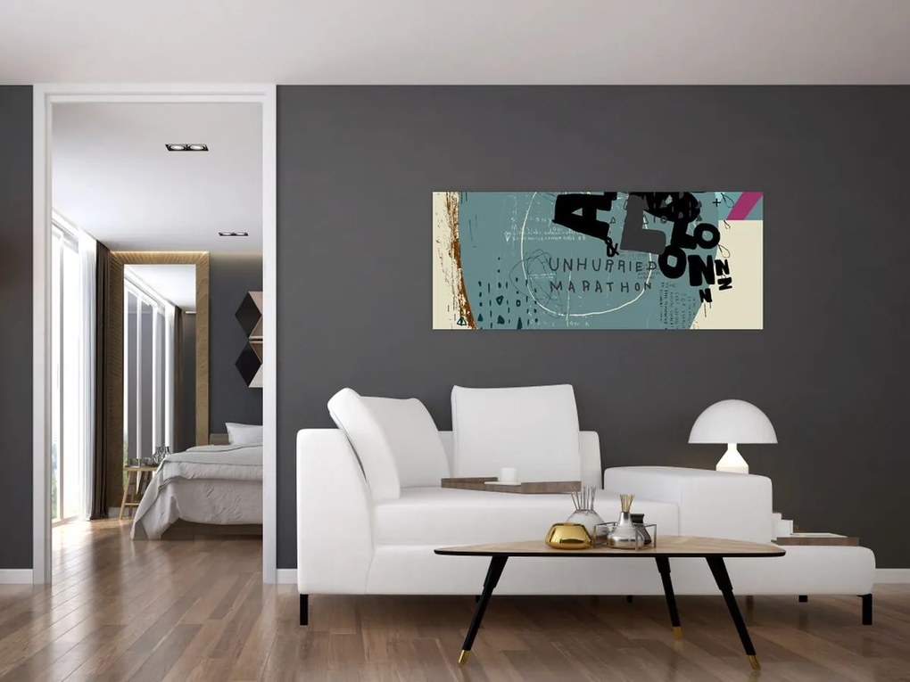 Kép - Repülő léggömb szivárvánnyal (120x50 cm)