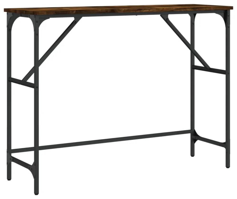 füstös tölgy színű szerelt fa tálalóasztal 100x32x75 cm
