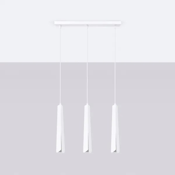 Sollux SL.1399 - Csillár zsinóron PRYSM 3xG9/8W/230V fehér