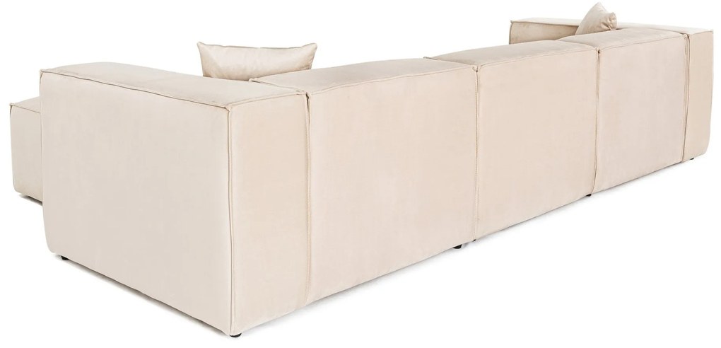 Sarokkanapé Lora (L1-O1-1R-POUFFE ) - Krém