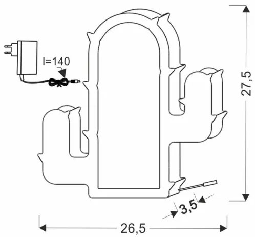 LED gyerek asztali lámpa CACTUS LED/10W/230V zöld