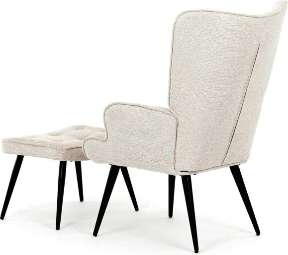 Relaxációs fotel, bézs, bársony kárpit, AK-303 CRM2