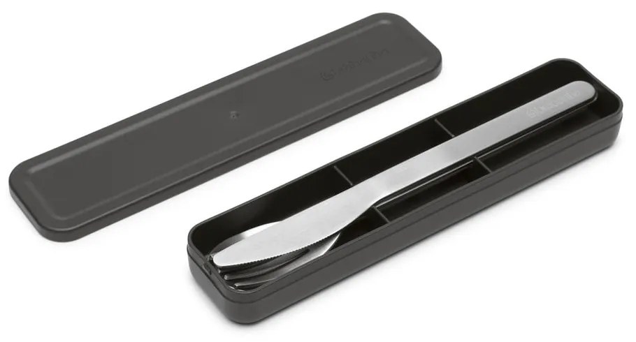 Ezüstszínű rozsdamentes acél utazó evőeszköz készlet 3 db-os Make & Take – Brabantia