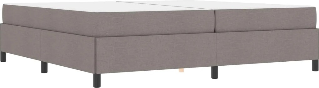 vidaXL Boxrugós ágy matracmal Tópszínű 200 x 200 cm szövet