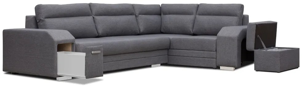 Sarokkanapé Alfredo (sötétszürke Lincoln 90) (J). 601379