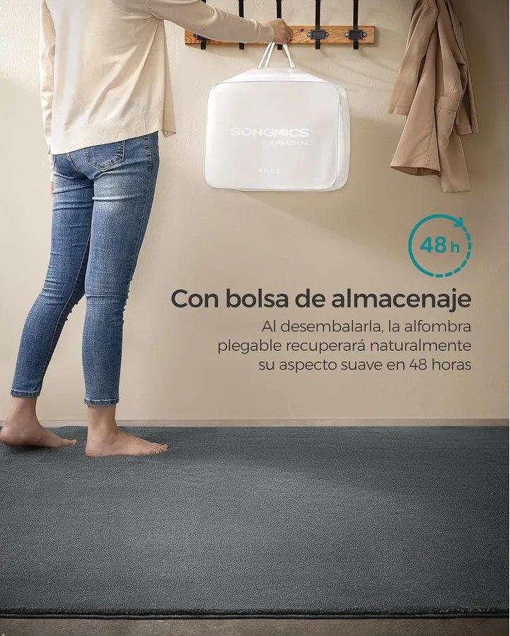 Csúszásmentes szőnyeg, szőnyeg mosógépben mosható, 200 x 290 cm, szürke