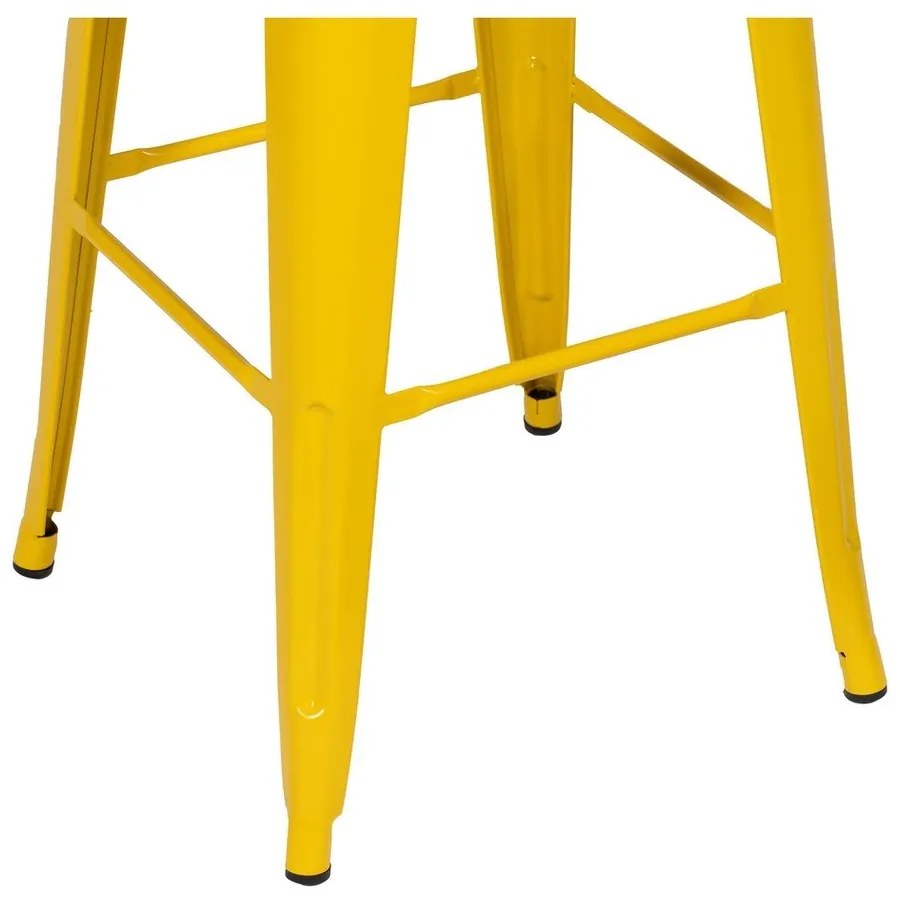 Sárga fém bárszék szett 2 db-os (ülésmagasság 76,5 cm) – Ixia