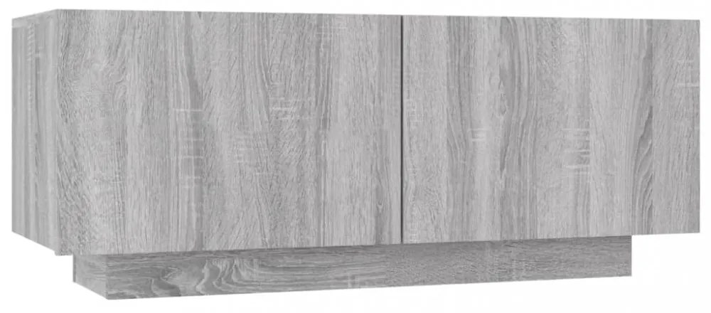 szürke sonoma színű szerelt fa TV-szekrény 100 x 35 x 40 cm
