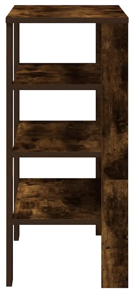 füstös tölgy színű szerelt fa cipőtartó 61x32x70 cm