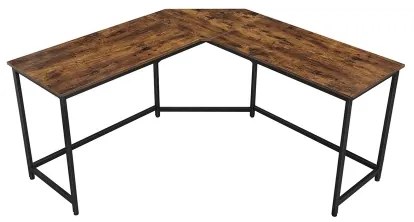 SOLEA sarokíróasztal barna/fekete