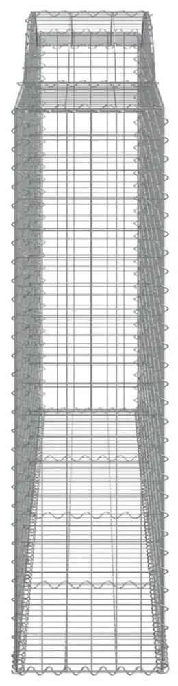 6 db íves horganyzott vas gabion kosár 300x50x180/200 cm