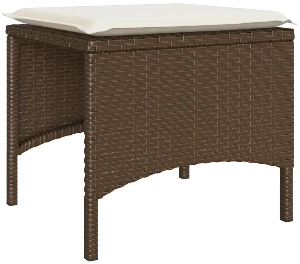 2 személyes barna polyrattan kerti kanapé asztallal/székkel