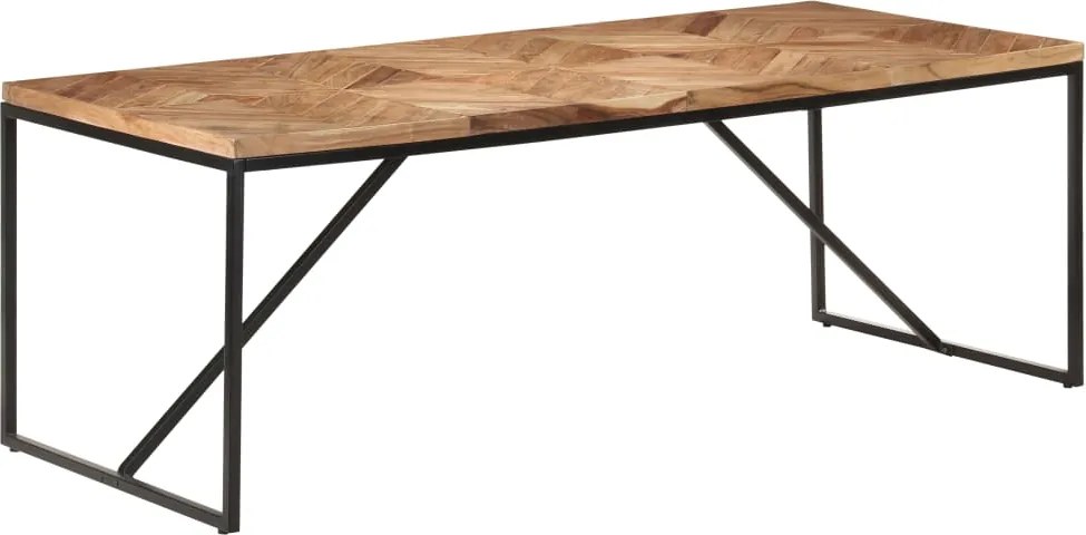 vidaXL tömör akác és mangófa étkezőasztal 200 x 90 x 76 cm
