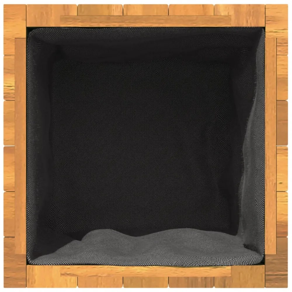 tömör akácfa kerti virágtartó 45 x 45 x 45 cm