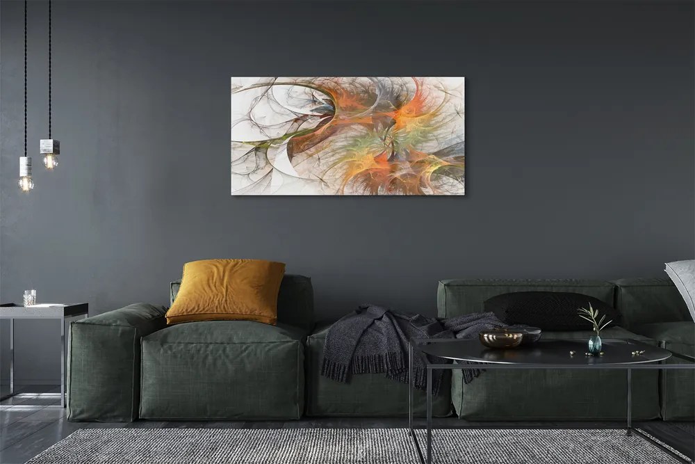 Üvegképek Színes geometriai fraktálok 125x50 cm