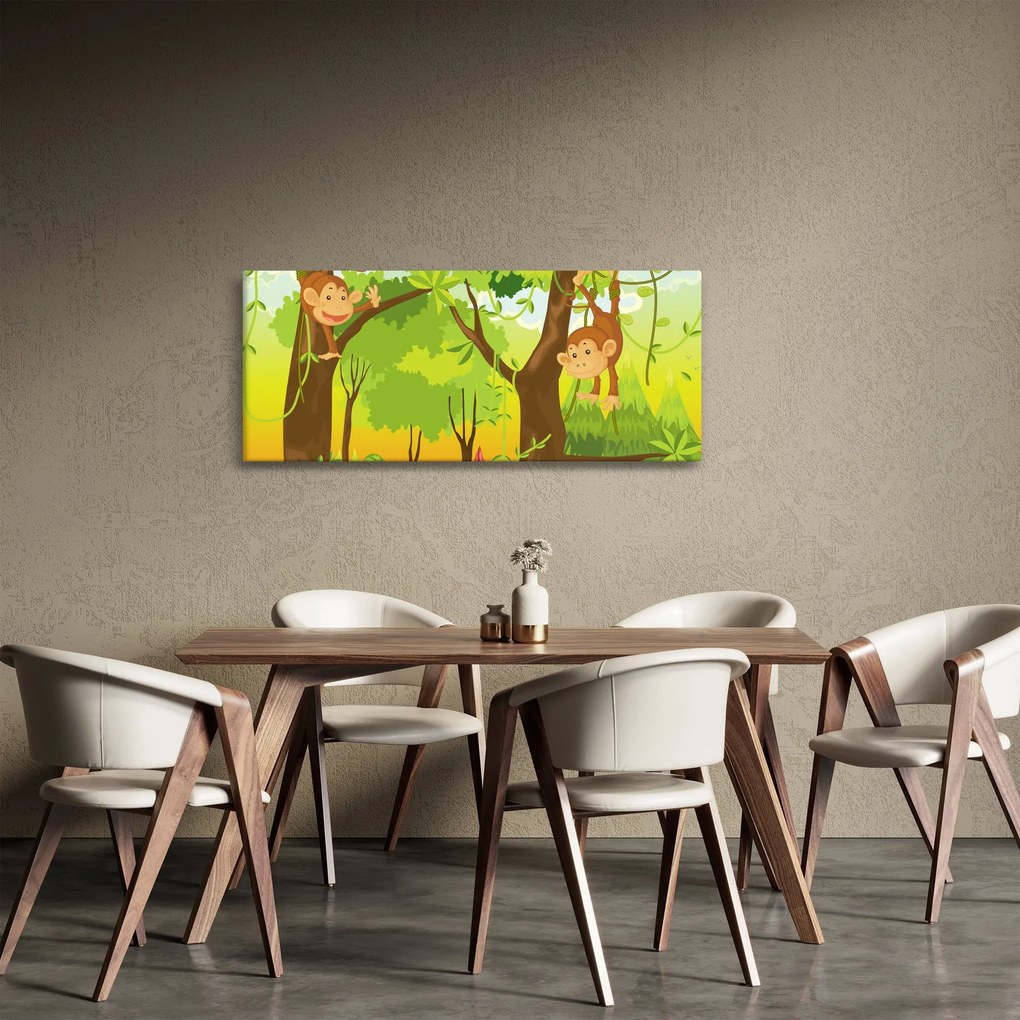 Kép - majmok (120x50 cm)