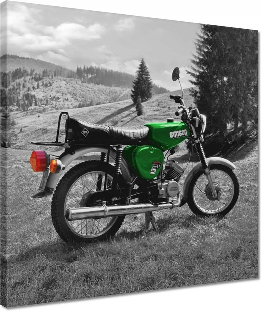 Vászonkép 40x40 Zöld Simson S51 E