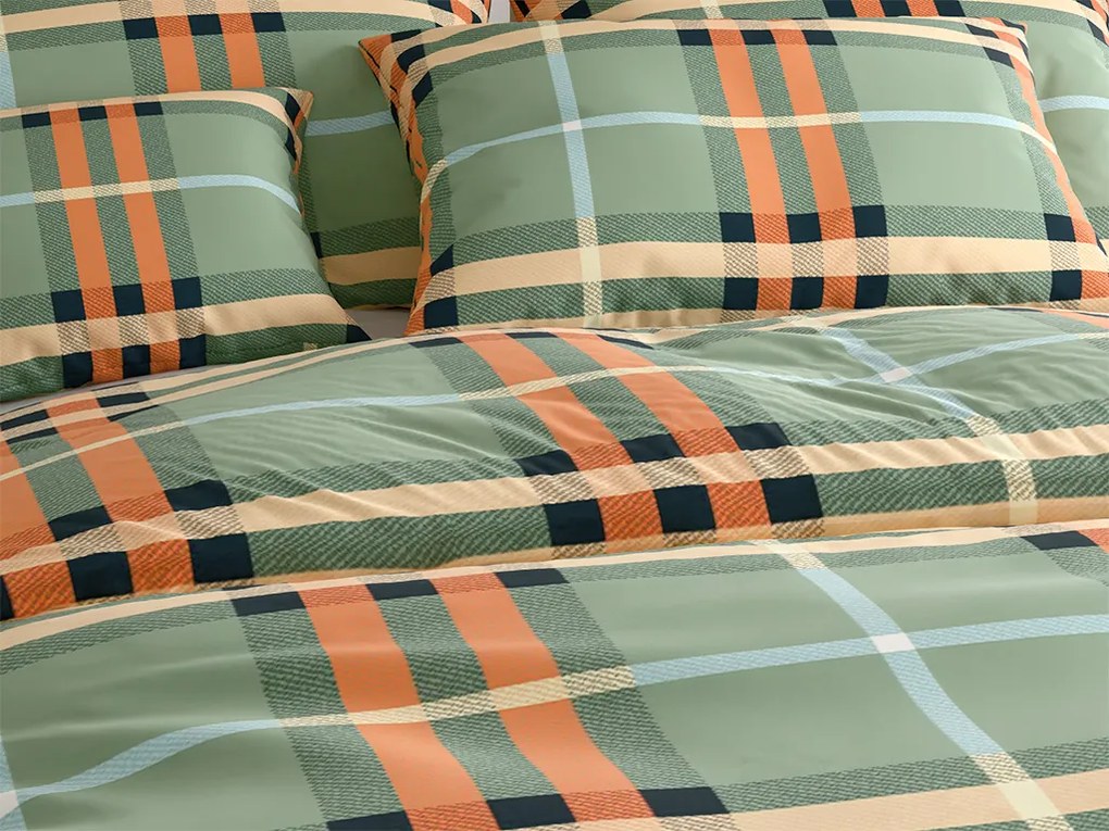 Mikroszálas ágyneműhuzat PLAIDORY zöld Ágyneműhuzat mérete: 2 db 70 x 90 cm | 200 x 220 cm