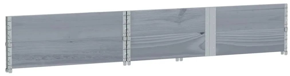 szürke tömör fenyőfa kerti növénytartó 150 x 100 cm