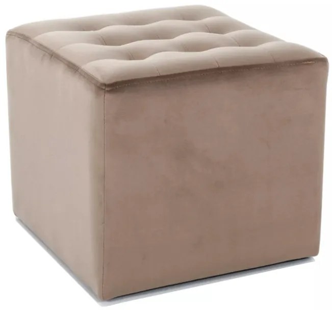 Lori bársony puff sötétbézs