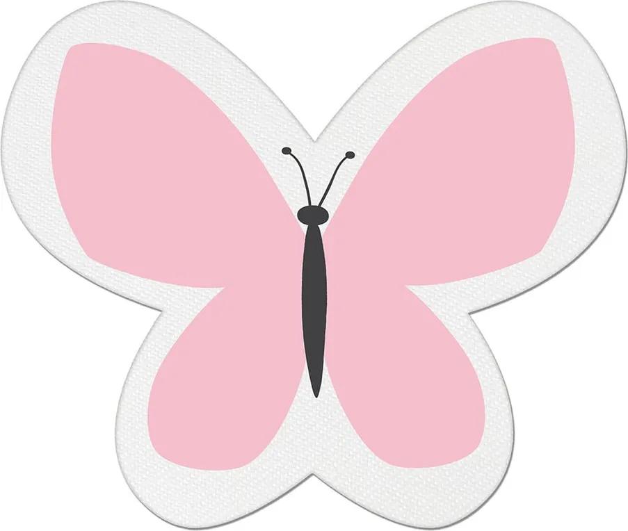 Pillow Toy Butterfly rózsaszín pamut keverék gyerekpárna, 26 x 30 cm - Mike & Co. NEW YORK