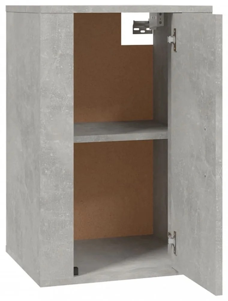 2 db betonszürke fali TV-szekrény 40x34,5x60 cm