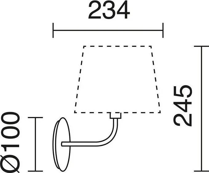 Novolux A TU ESTILO 717C-G05X1A-32 Fali lámpa 1x60W/E27 IP20