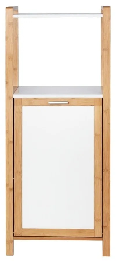 Fehér-natúr színű bambusz fürdőszobai polcos állvány 40x95 cm Finja – Wenko