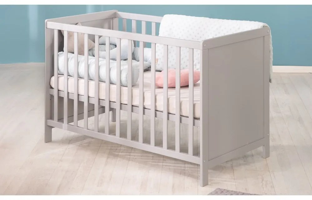 Szürke-szürkésbarna babaágy 60x120 cm Hamburg – Roba