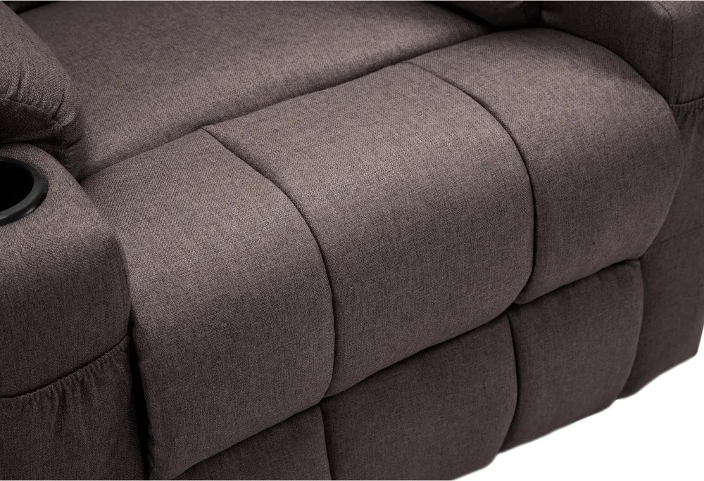 Állítható masszázs fotel, barna, HUDSON