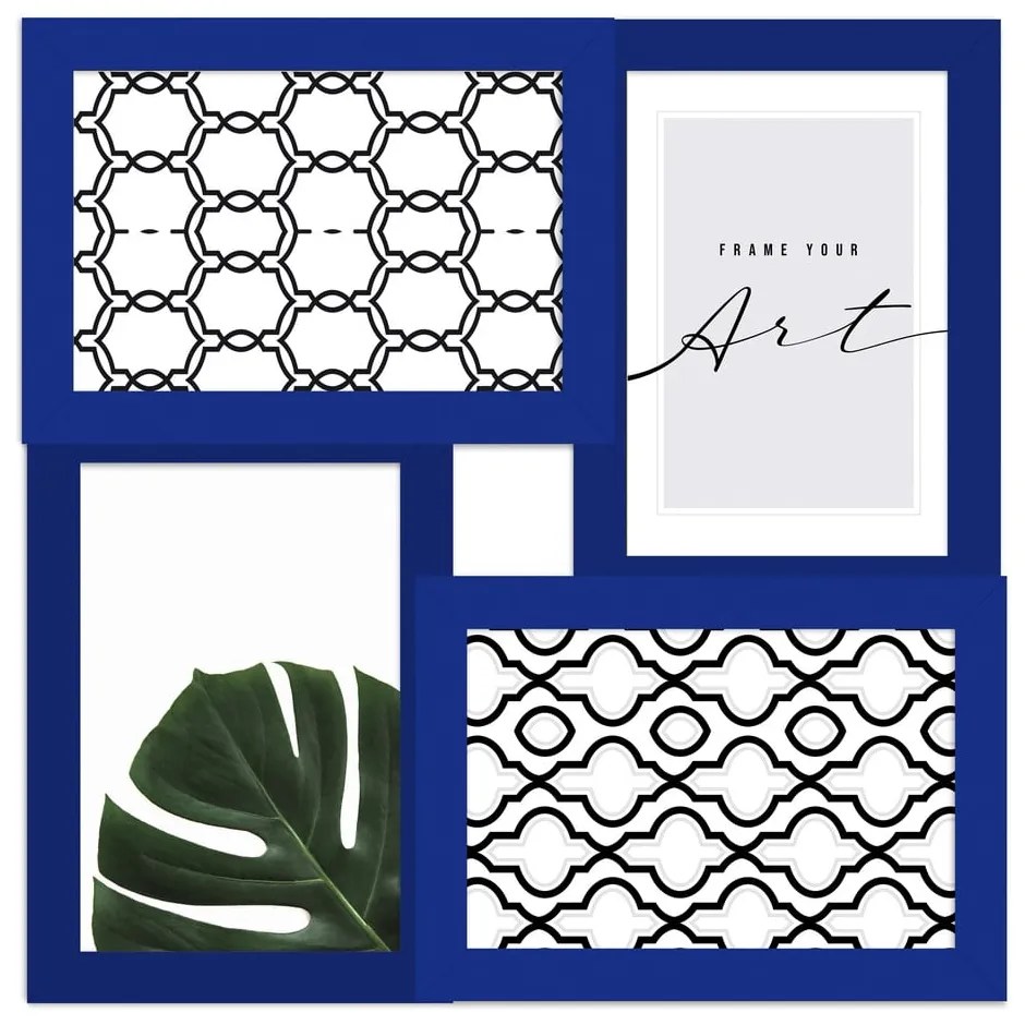 Sötétkék fali képkeret 27x27 cm – knor