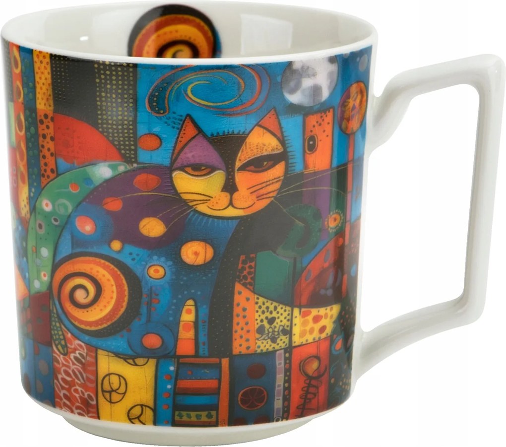 Porcelán bögre 450 ml Modern Cat Ajándék Anyák és Apák napjára