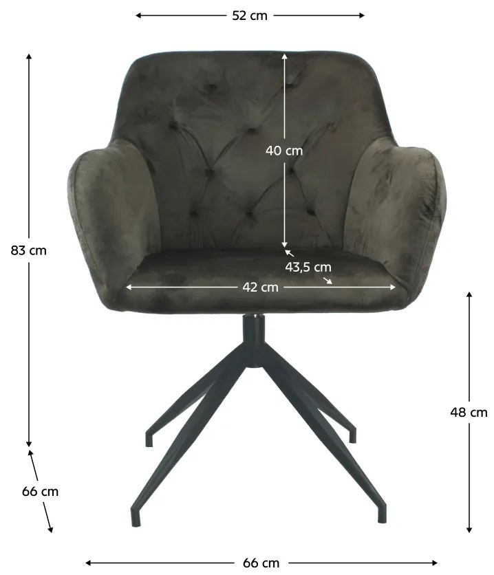 Forgószék Viata (barna + fekete) . 1064128