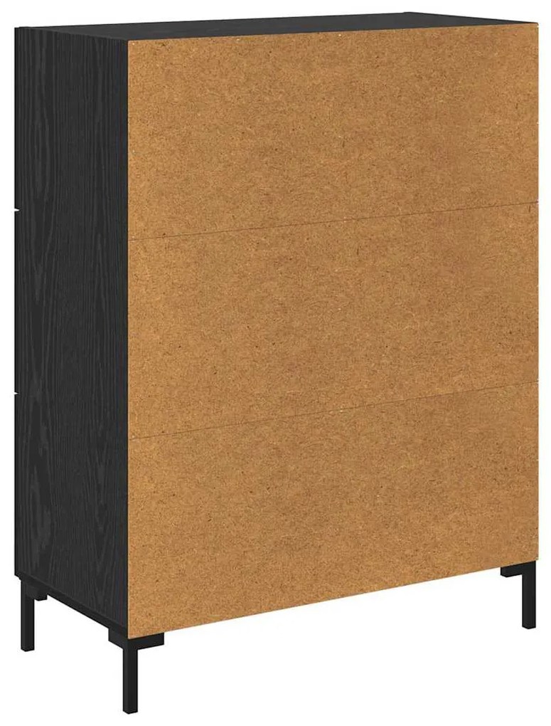 Széf fiókkal Musta tammi 69.5 x 34 x 90 cm Faanyag