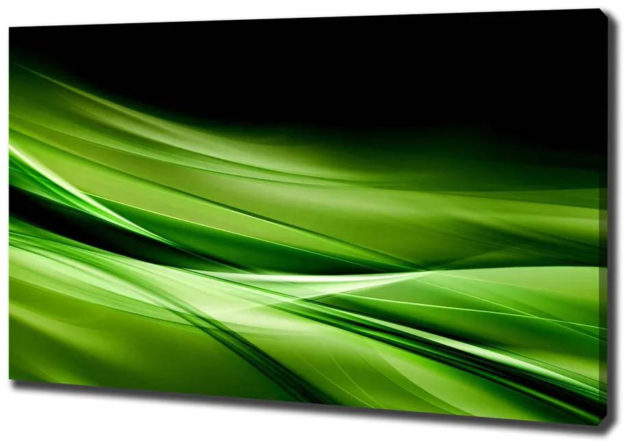 Vászonkép nyomtatás Zöld hullámok háttér pl-oc-100x70-f-87078667