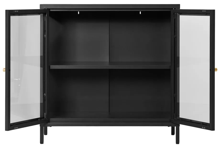 Fekete fém tálalószekrény 80x80 cm Dalby – House Nordic