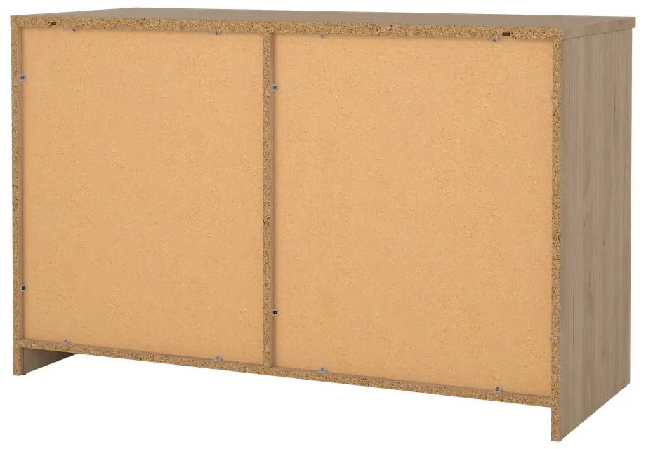 Natúr színű komód tolóajtóval tölgyfa dekorral 119x76x50 cm Naia – Tvilum