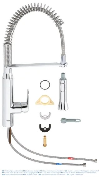 GROHE 31379000 - K7 G12” mosogató csaptelep, fényes króm