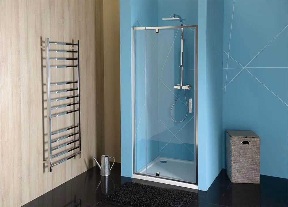 Polysan, EASY LINE zuhanykabin három falú 800-900x800mm, forgóajtós bal / jobb változat, Tégla üveg, EL1638EL3238EL3238