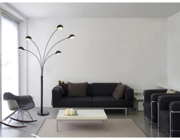 Globo 58228NB - Állólámpa SEYMOUR 5xE14/40W/230V fekete