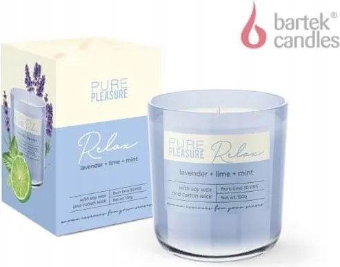 Üveggyertya Tiszta Öröm Relax 150g