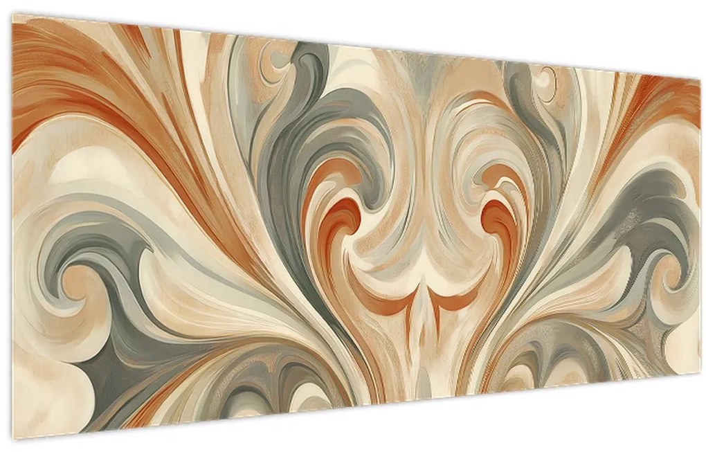 Kép - Örvények földszínekkel (120x50 cm)