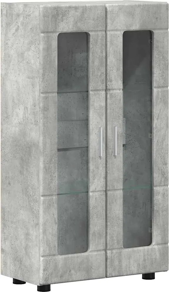 vidaXL Széf polcokkal FLORIN Beton Szürke 55,5 x 29 x 103 cm Faanyag