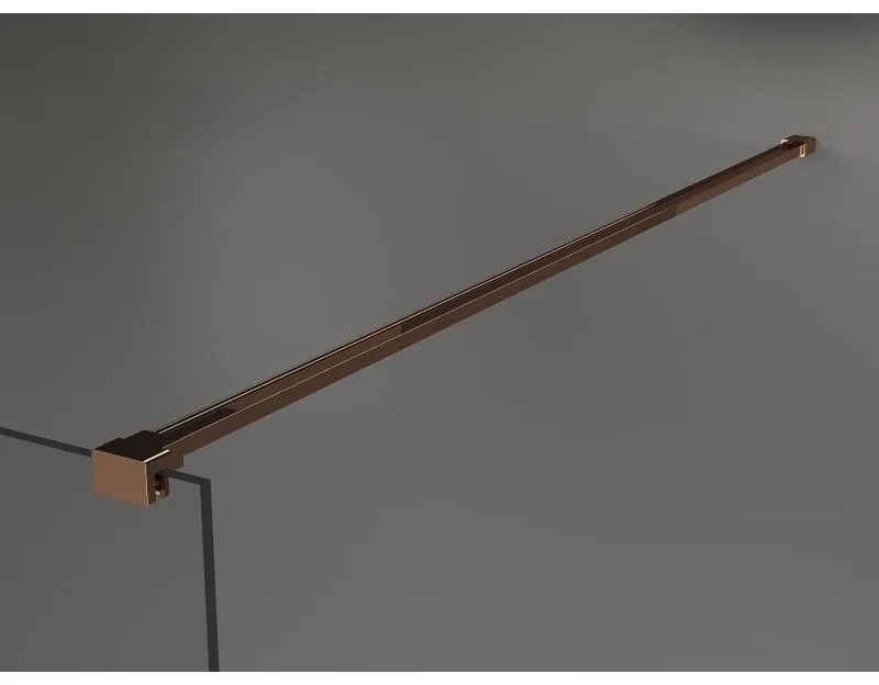 Mexen, Mexen Kioto zuhanykabin fala 180 x 200 cm, átlátszó 8 mm, rózsaszín arany - 800-180-002-60-00